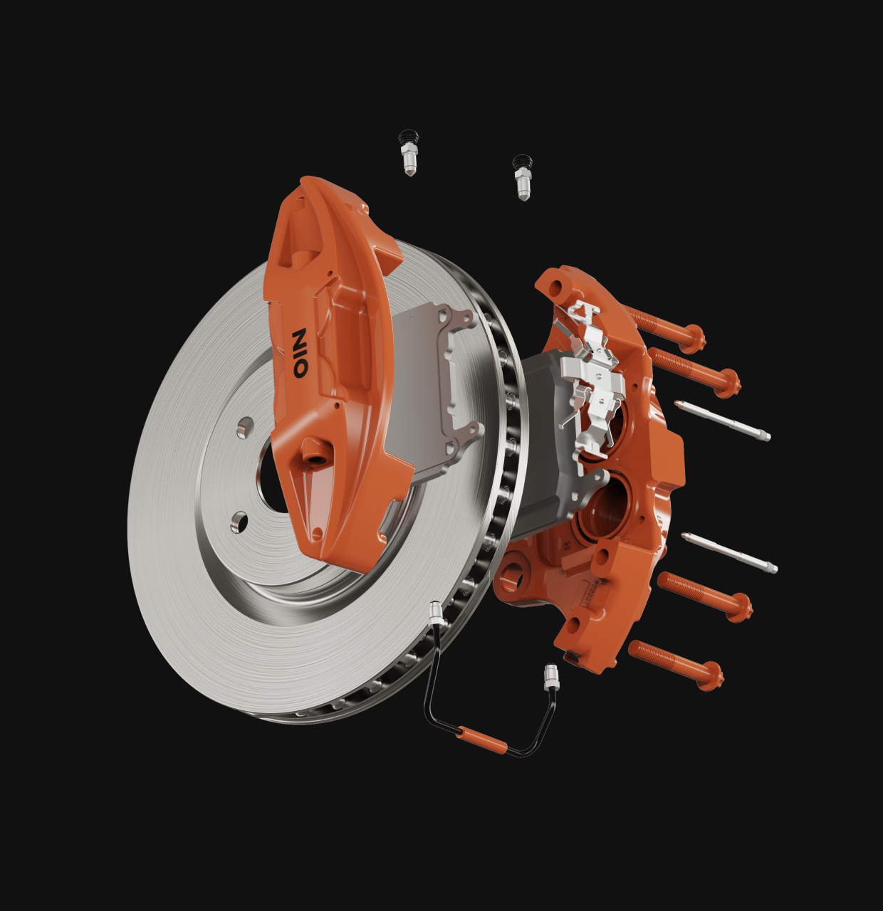 Høytytende NIO-bremser med 4 stempler Høytytende NIO-bremser med 4 stempler